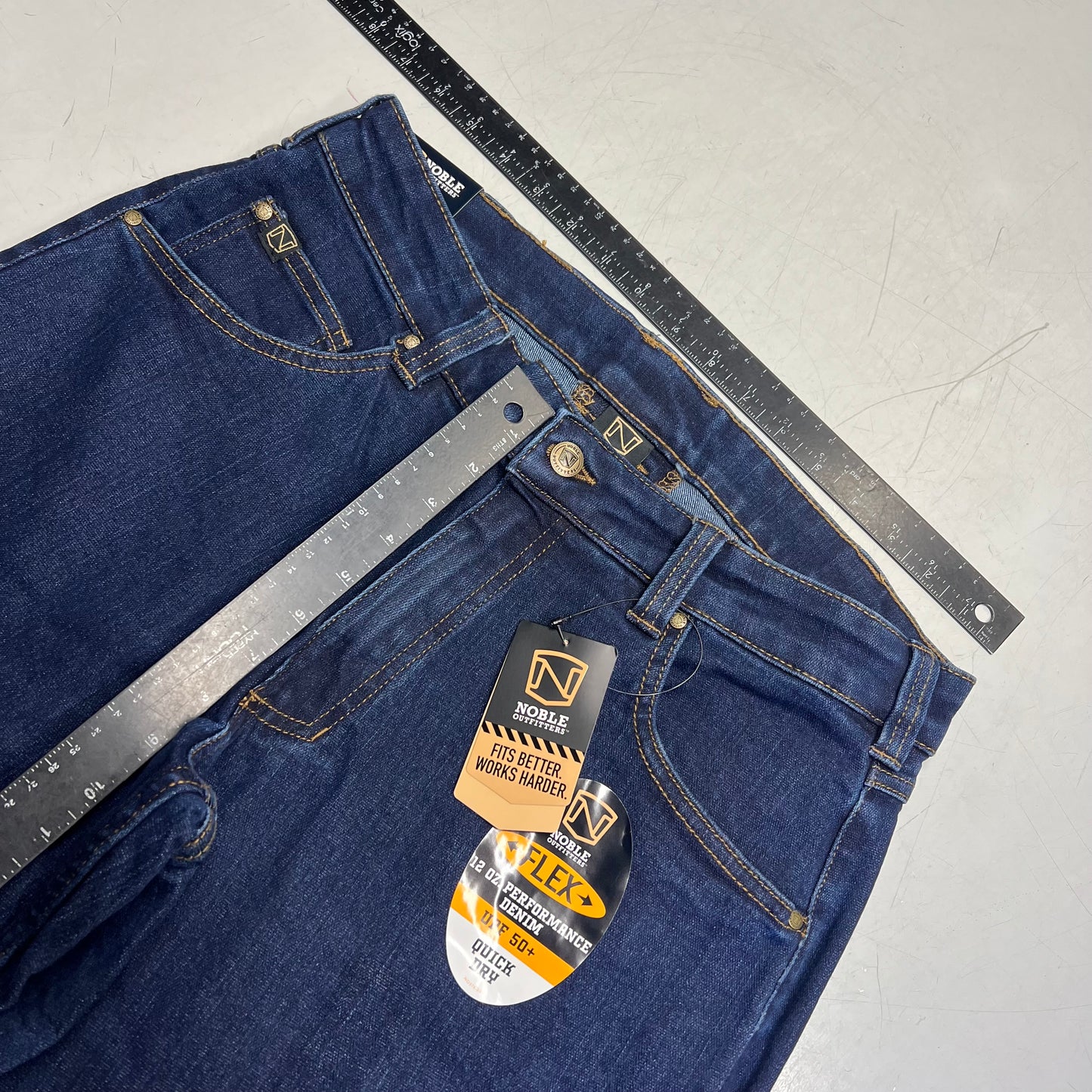 NOBLE OUTFITTERS Flex Denim 5-Pocket Work Pant Men's Sz 34x34  Indigo 18458