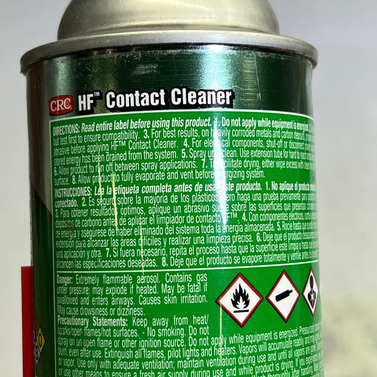 CRC (2 PACK) HF Contact Cleaner Leaves No Residue Aerosol 11 oz Clear 03125