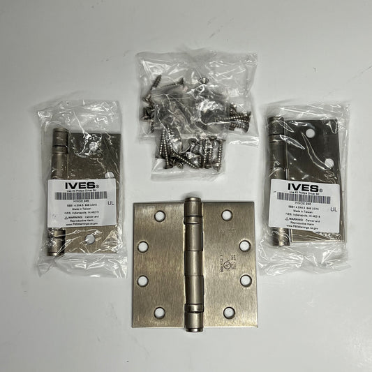 IVES (3 PACK) 5-Knuckle Full Mortise Butt Hinge 4.5X1.5 Stainless Steel 5BB1