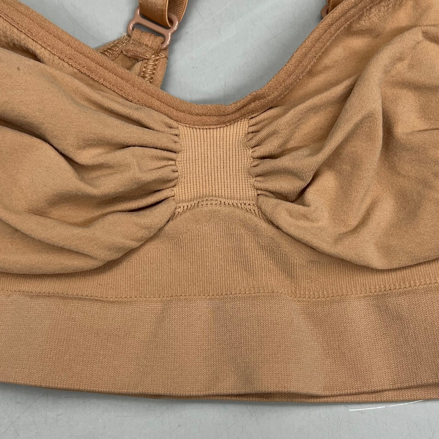 SKIMS Strong Support Seamless Bralette Pique Stitching Women's Sz S Bronze