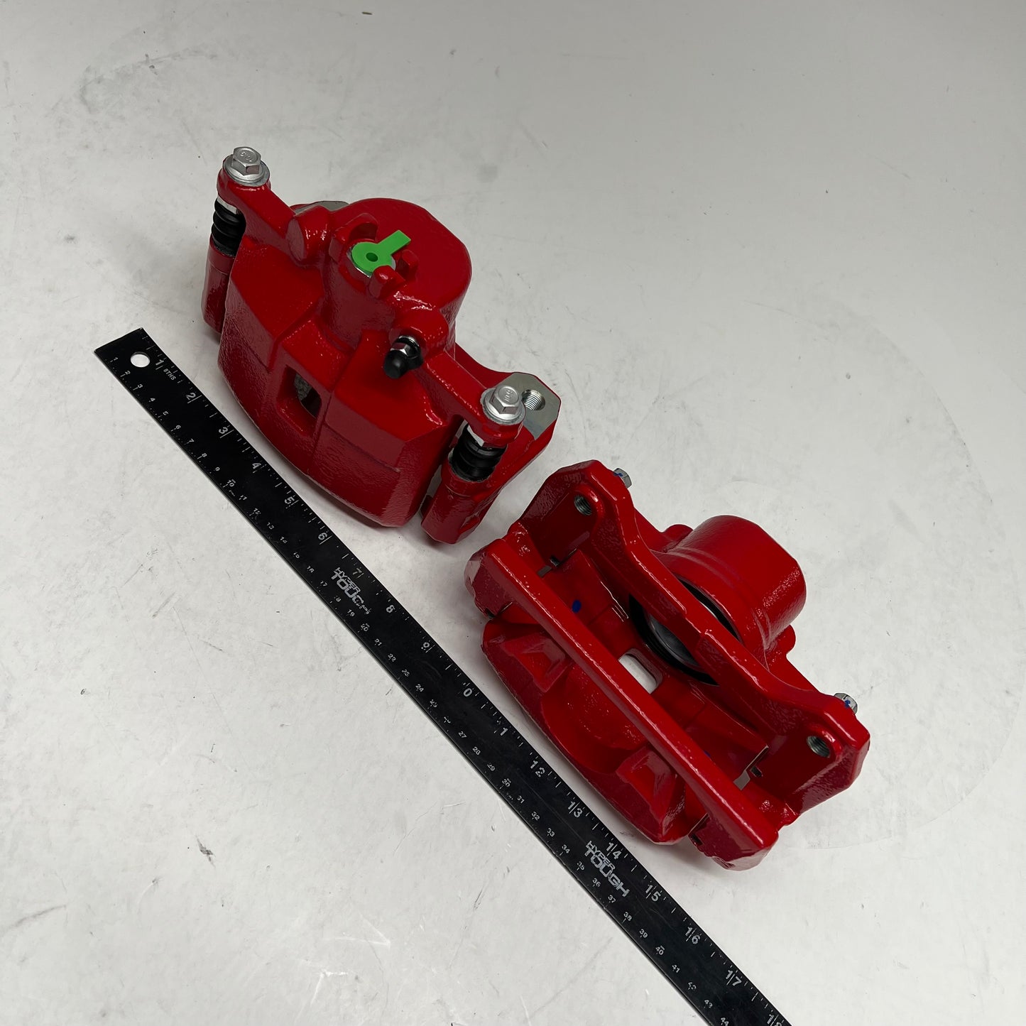POWER STOP Disc Brake Caliper Set Cast Iron Powdercoated W/ Bracke Red S2808