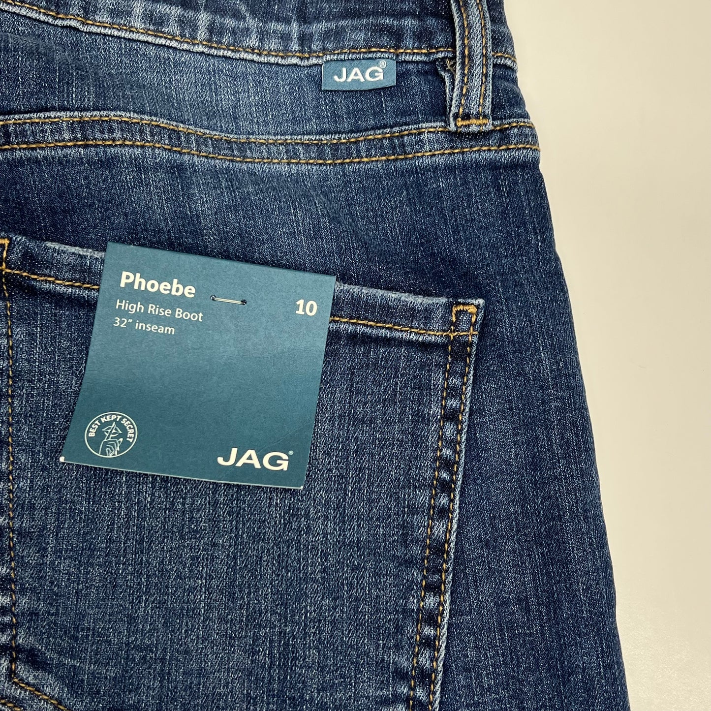 JAG Phoebe High Rise Bootcut Jeans Women's Sz 10/32 Seaside Blue J2911SCV418