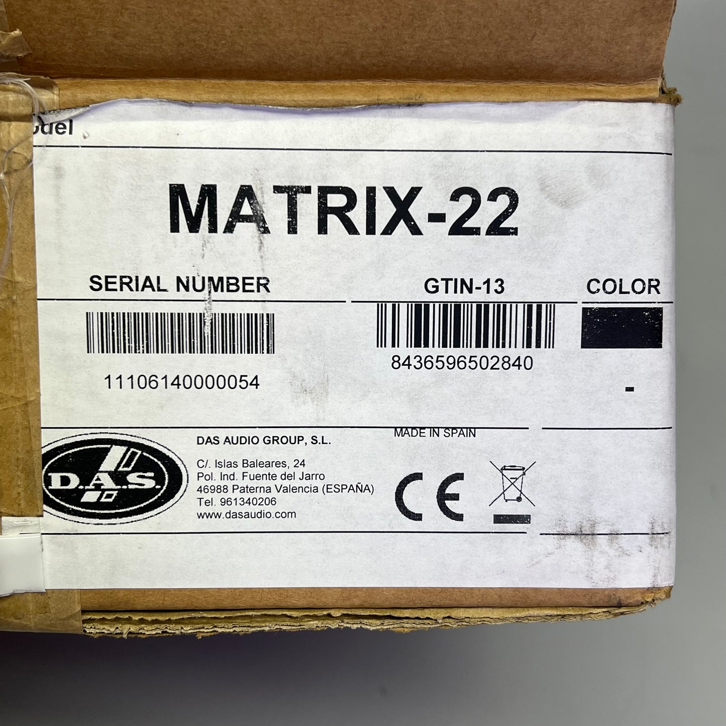 DAS AUDIO GROUP Half Rack Mount Dual Input/Output Channel Breakout Box 11106140