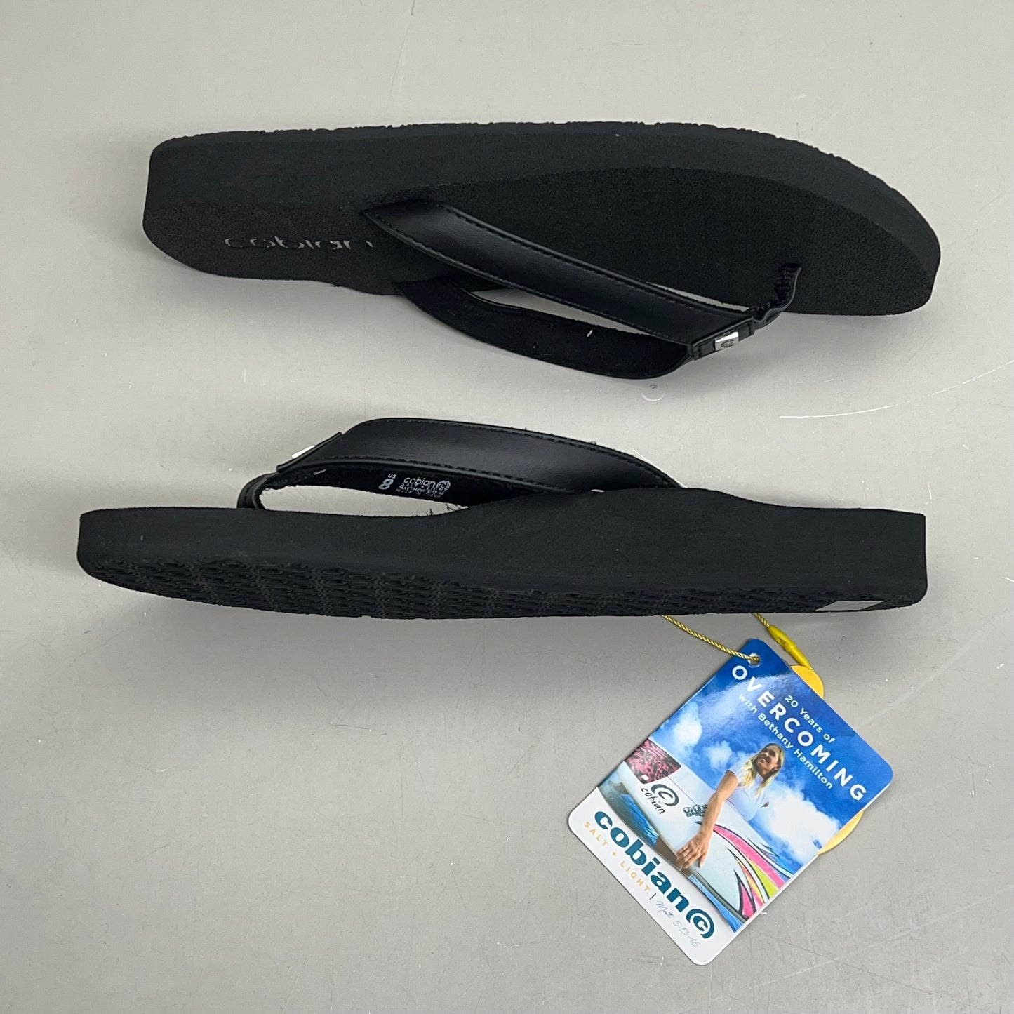 COBIAN Skinny Bounce Comfortable Synthetic Strap Women's Sz 9 Black SKI25-001-09