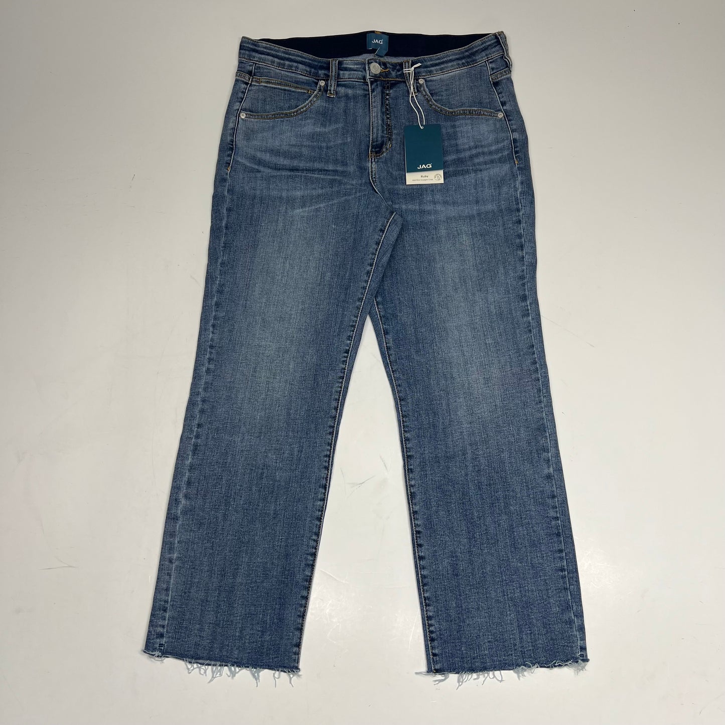 JAG Ruby Mid Rise Straight Crop Jeans Women's Sz 16/26 Ocean Front J2877SCV321