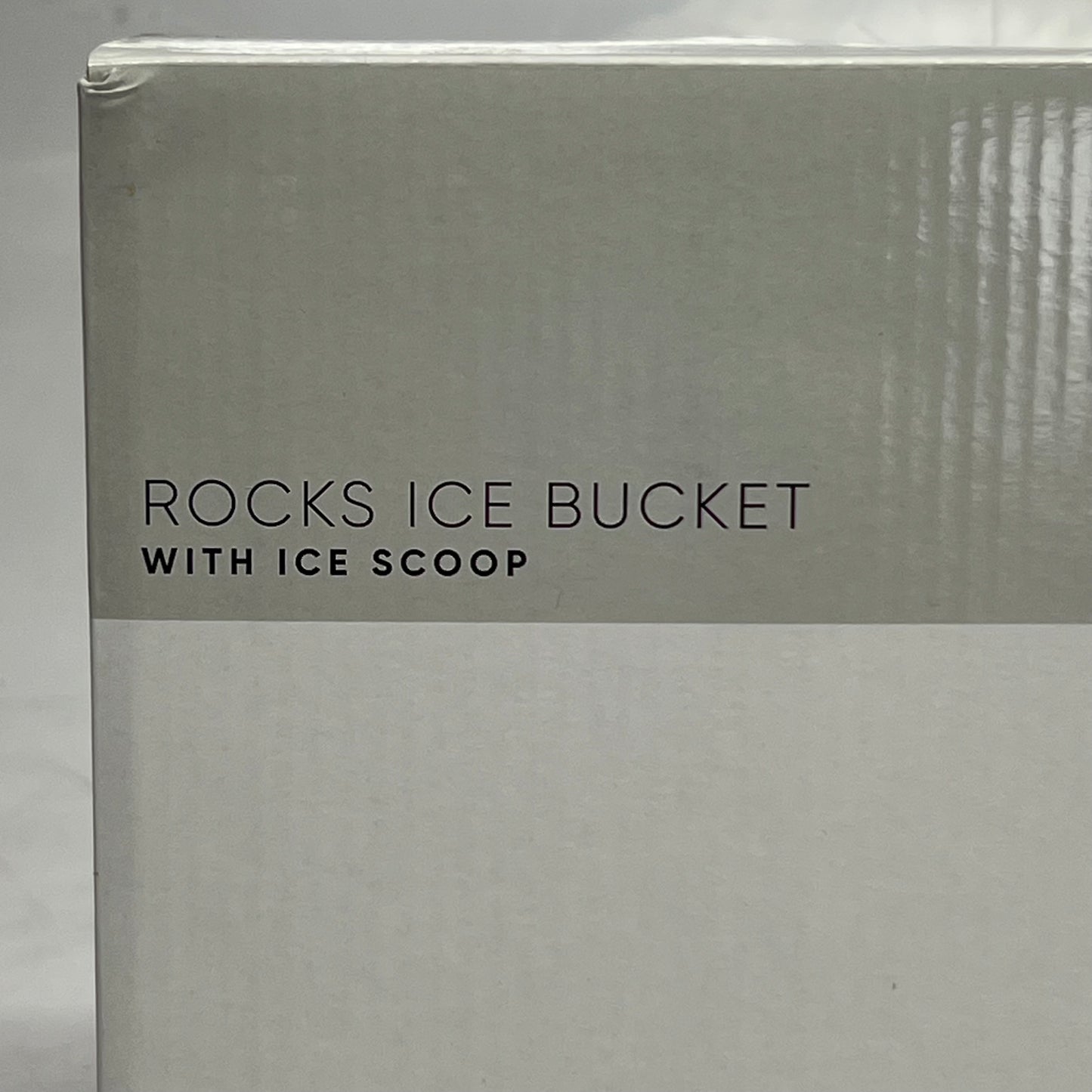 SIMPLEMODERN Rock Ice Bucket with Ice Scoop 8"H x 7"D Black ICE-100-MB