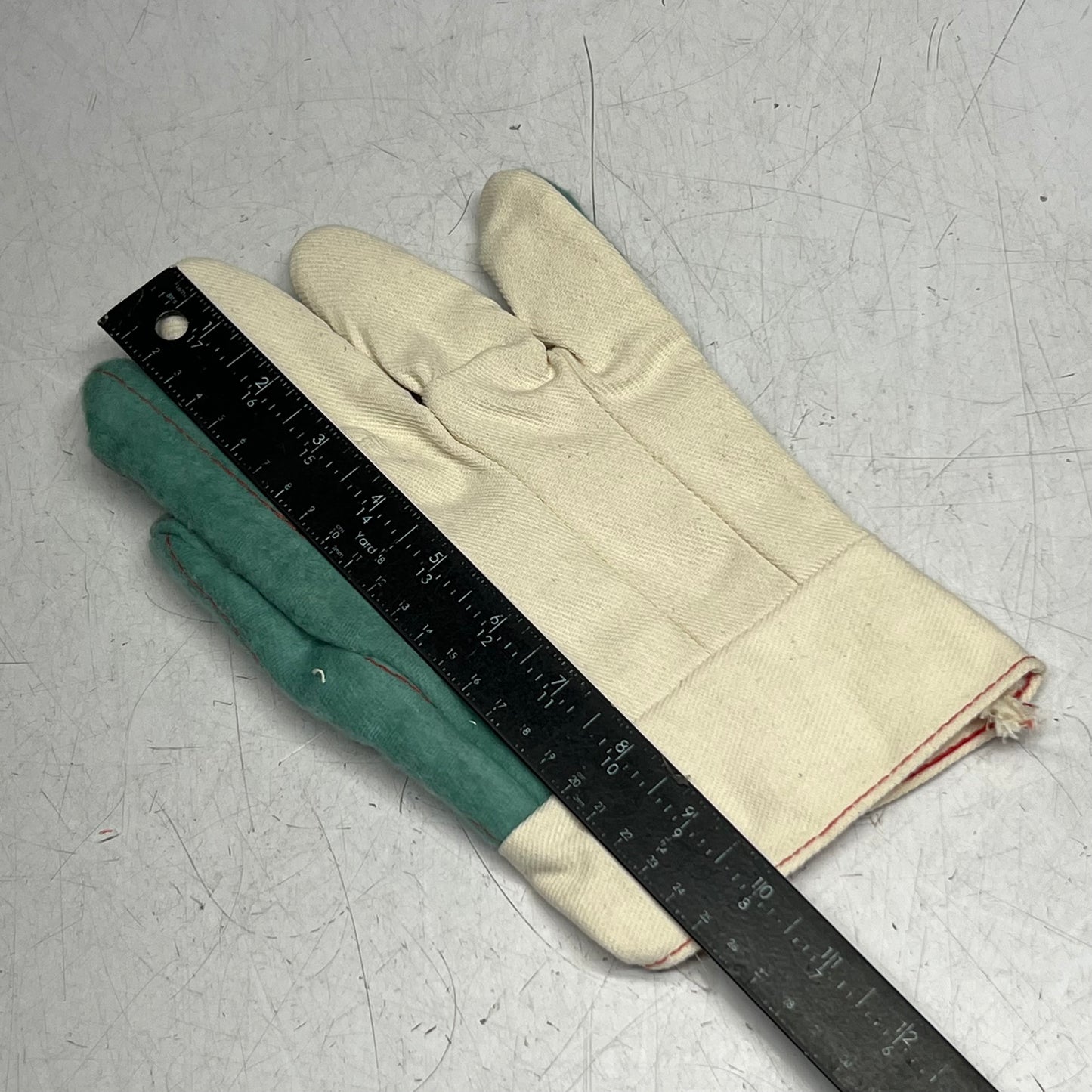 CAROLINA GLOVE (12 Pairs) Men's Safety Gloves Sz Large, Green & Beige FG170