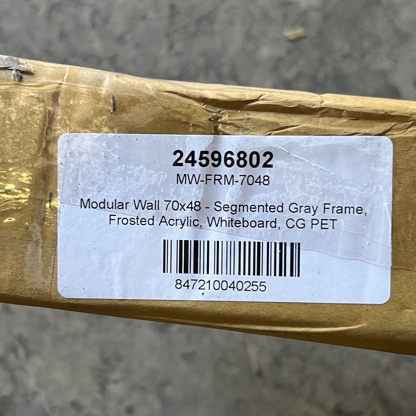 GLOBAL INDUSTRIAL (2 Boxes) Luxor Modular Room Divider Wall System 70 x 48 Grey 24596802