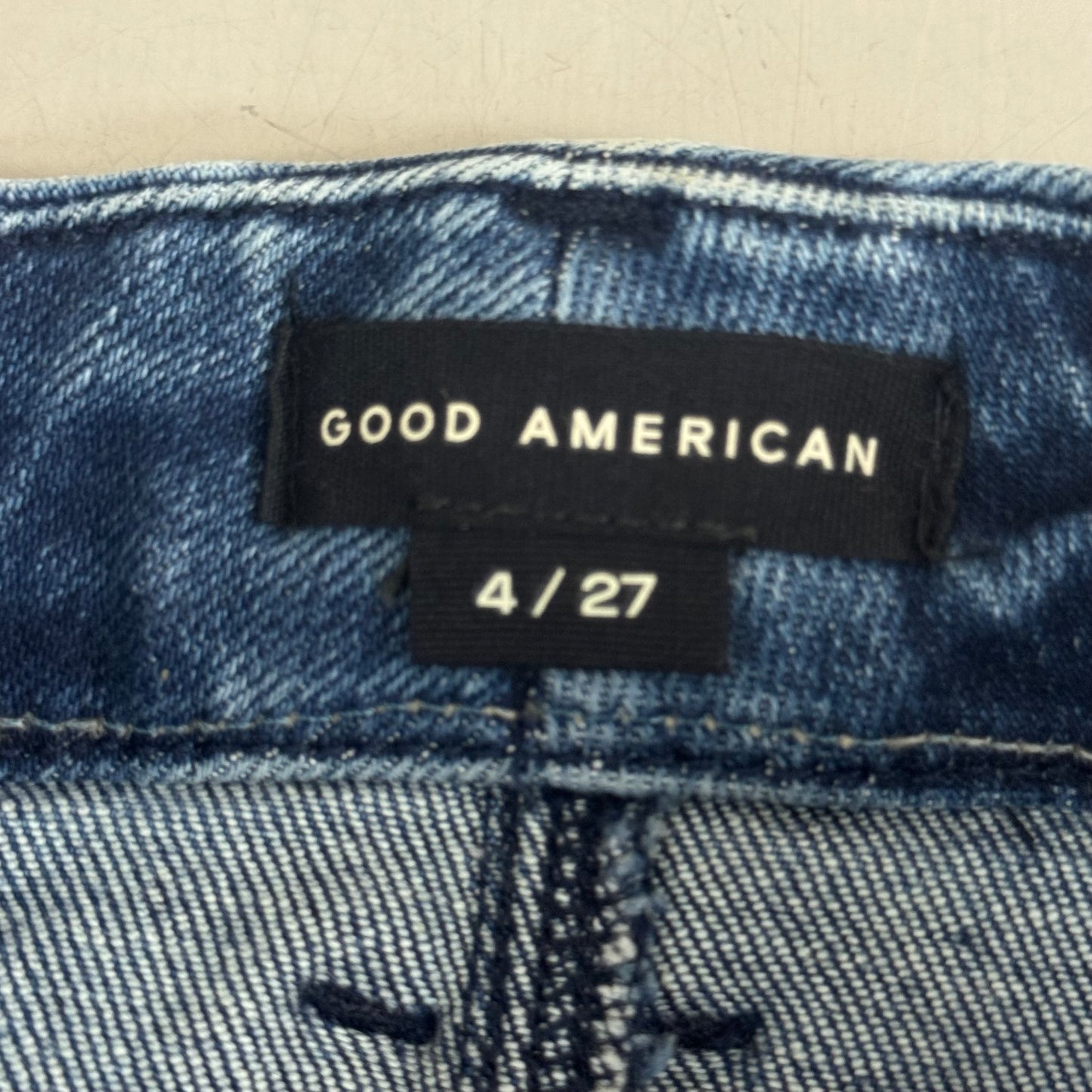 GOOD AMERICAN Good Legs Crop Mini Boot Jeans Women's Sz 4 Indigo891