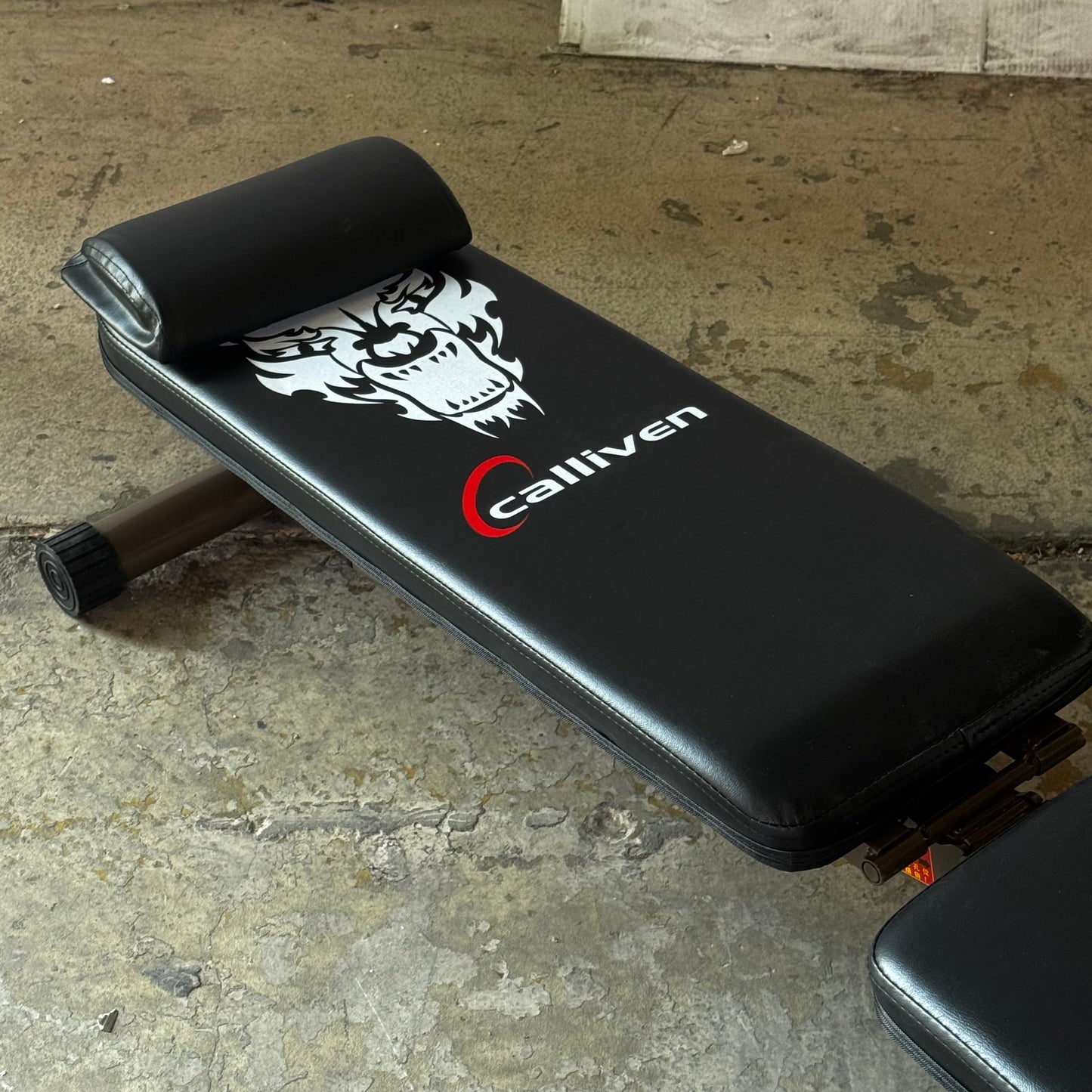 Collapsible Exercise Folding Adjustable Weight Bench  Black/Red Size 46.5"x13.8"18.8"