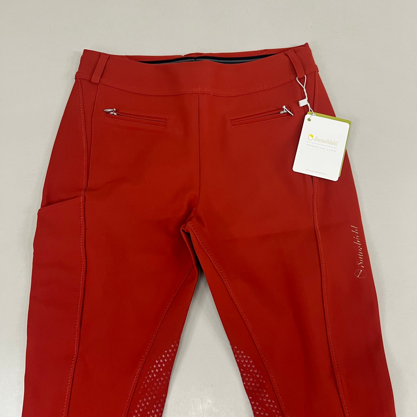 SAMSHIELD Sakina Equestrian Pants Women's Sz US 26, UK 8, FR 36 Persian Red