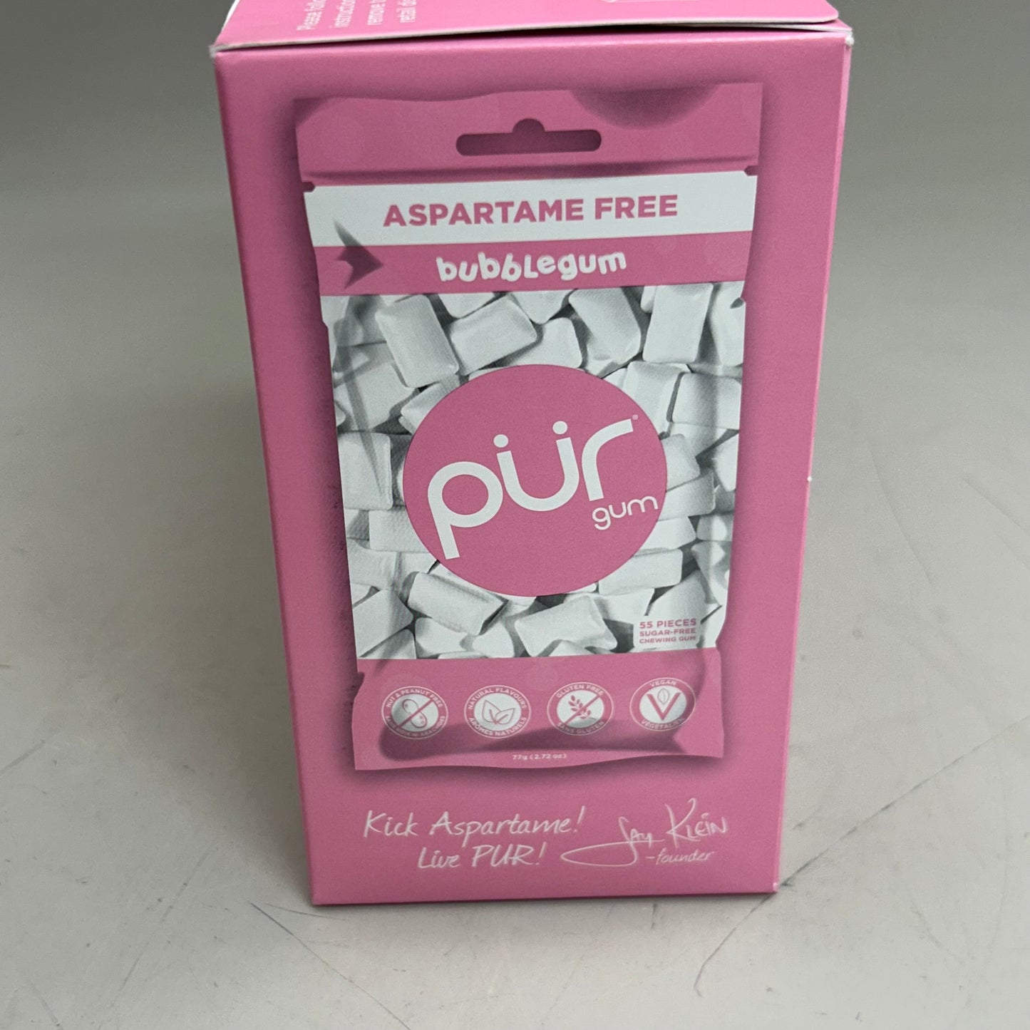 ZA@ PUR (12 PACK, 55 Pieces Each) Sugar Free BubbleGum Flavored Chewing Gum B