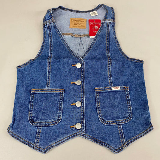 LEVI'S 95' Jean/Denim Cropped Vest Women's Sz XS Blue A91780000