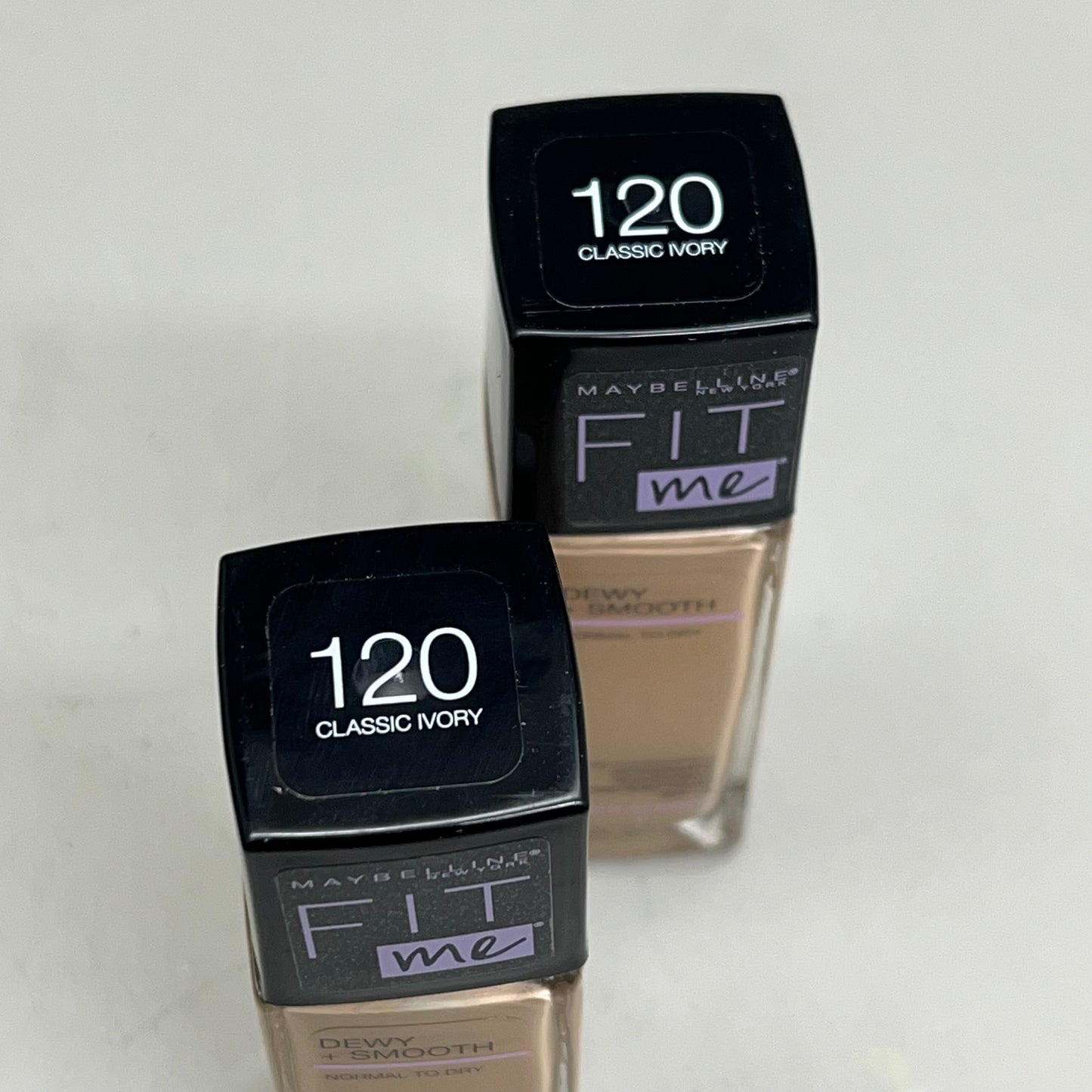 MAYBELLINE(2 PACK) Fit Me Dewy+Smooth Foundation Vitamin E 1 Fl Oz Classic Ivory