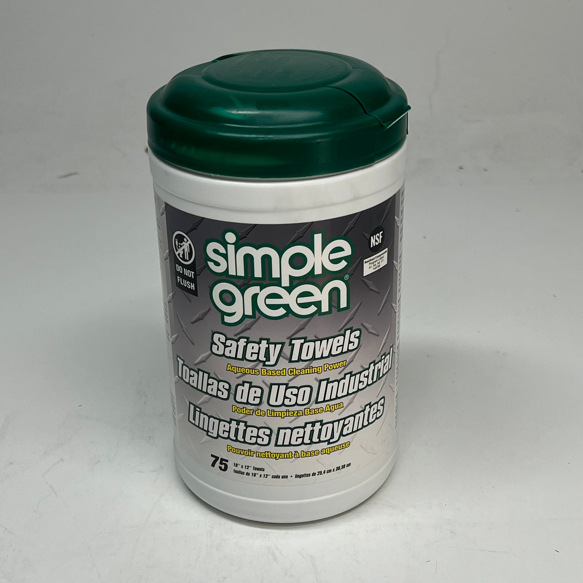 SIMPLE GREEN Safety Towels 1-ply Unscented Multi-purpose 10 X 12" 75 Wipes
