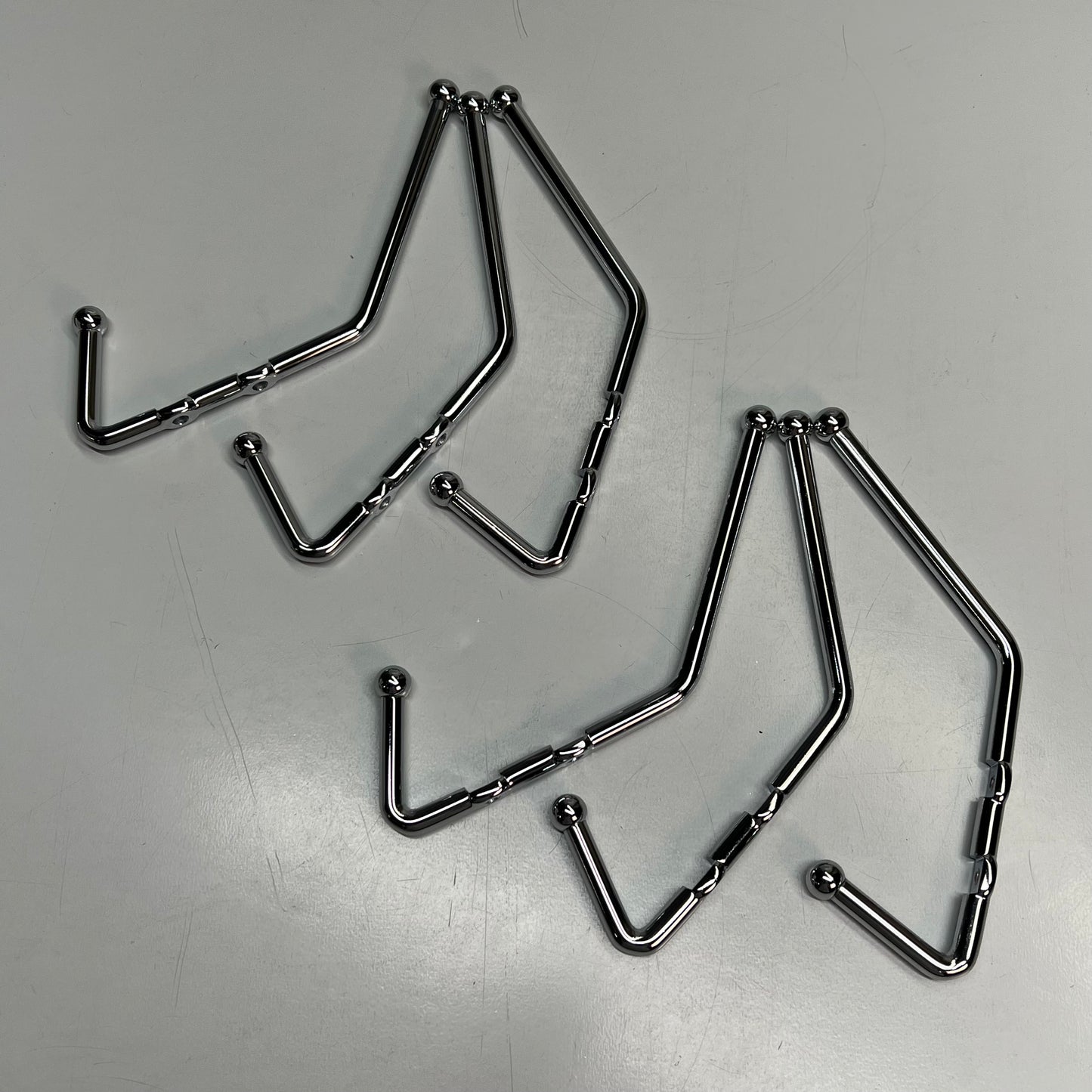 SAFCO Satin Metal Six-Peg Coat Hook Wall Mount Rack 6 Pegs 36" L  Silver 4162