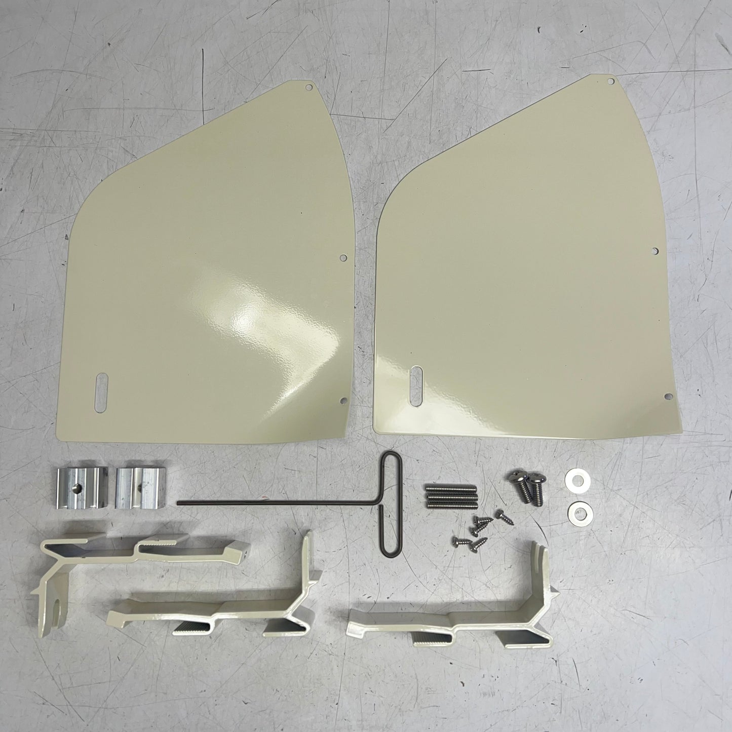 ZA@ SUN SETTER Hardware Kit for Vista and Motorized Awning Aluminum Hood White 4714-3