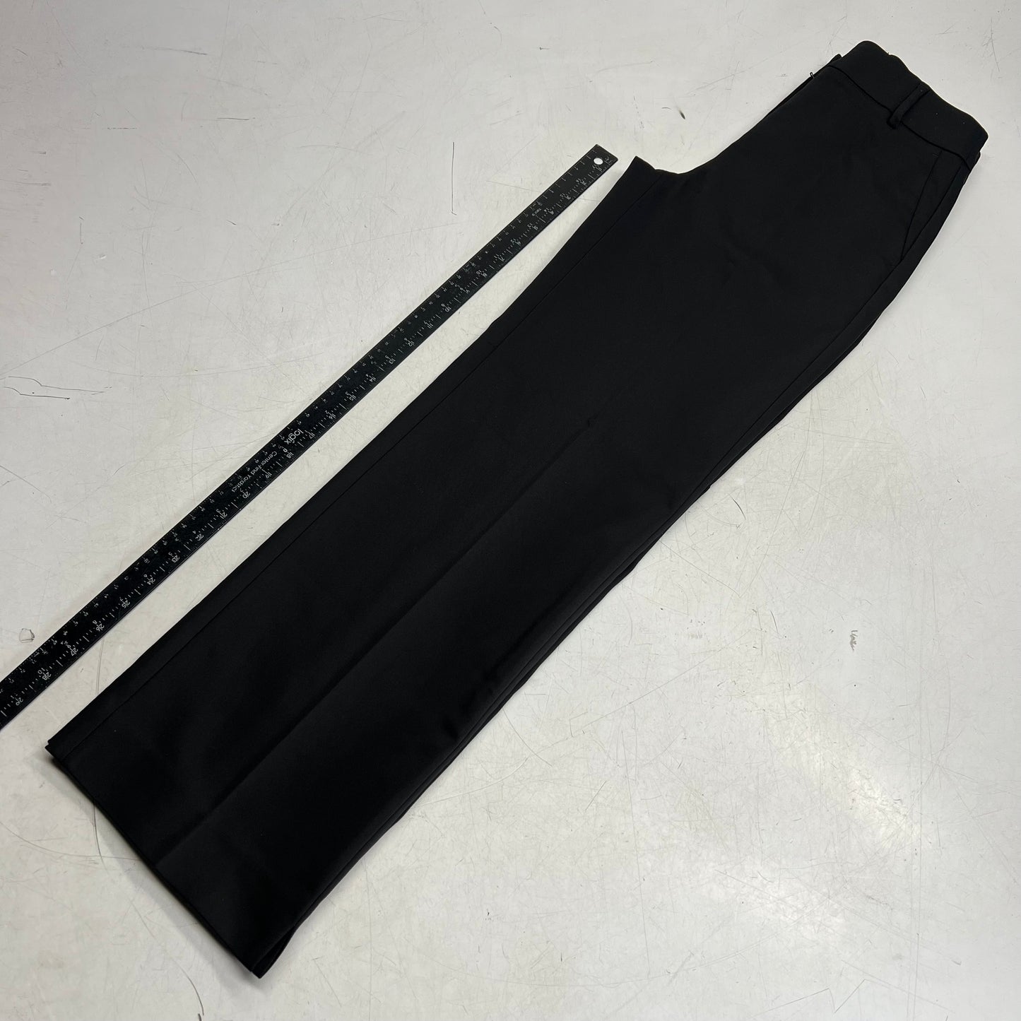 RW & CO Mid-rise Long Straight Leg Trousers  Women's Sz 2 Black 489621