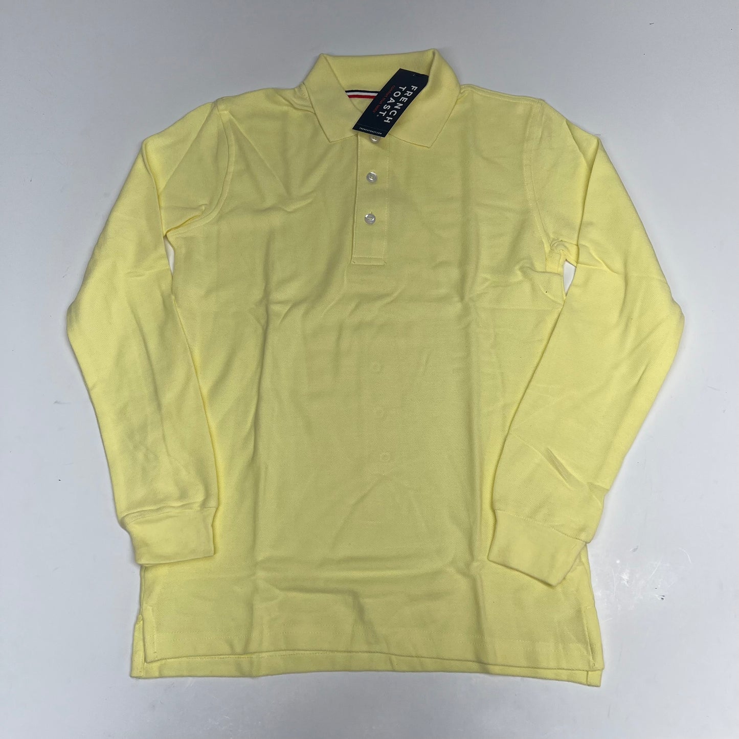FRENCH TOAST Schoolwear Made for Kids Long Sleeve Polo Boy's Sz XL Yellow 1009