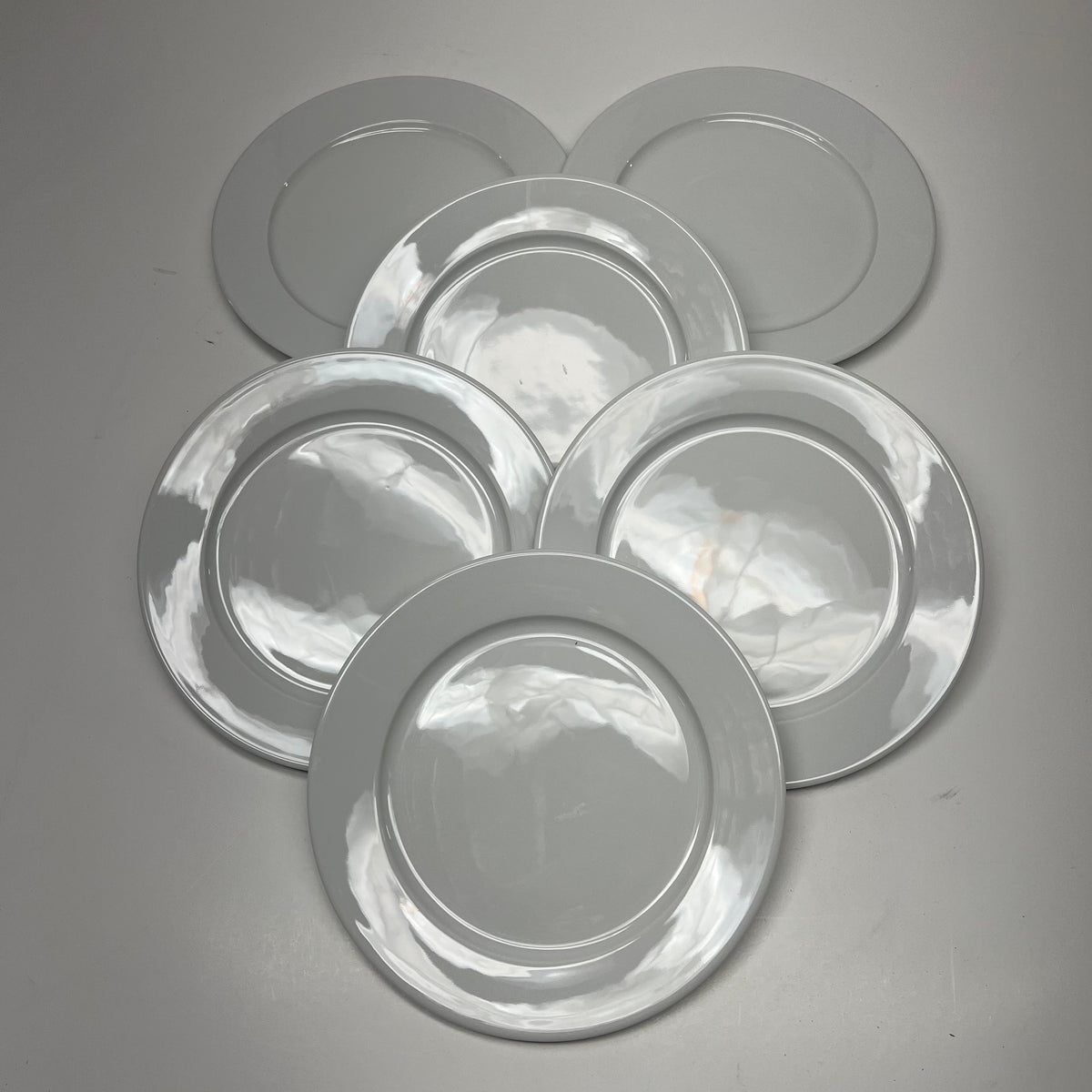 PILLIVUYT (6 PACK) Sancerre Porcelain Plates Made in France White 11" Dia