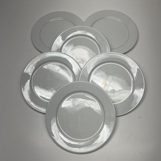 PILLIVUYT (6 PACK) Sancerre Porcelain Plates Made in France White 11" Dia