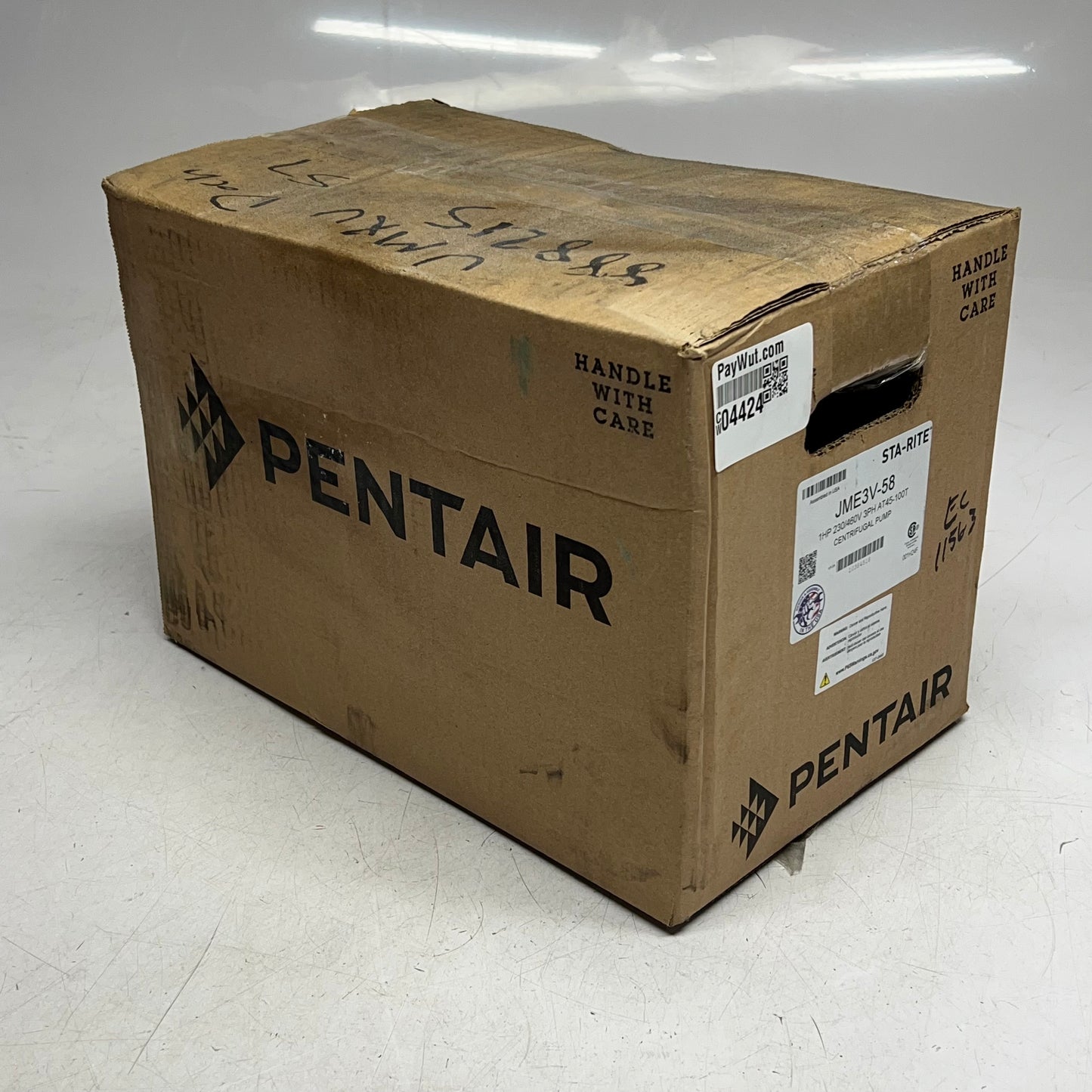 STA-RITE J Series Medium Head Centrifugal Pump 1 HP, 208-230/460V JME3V-58