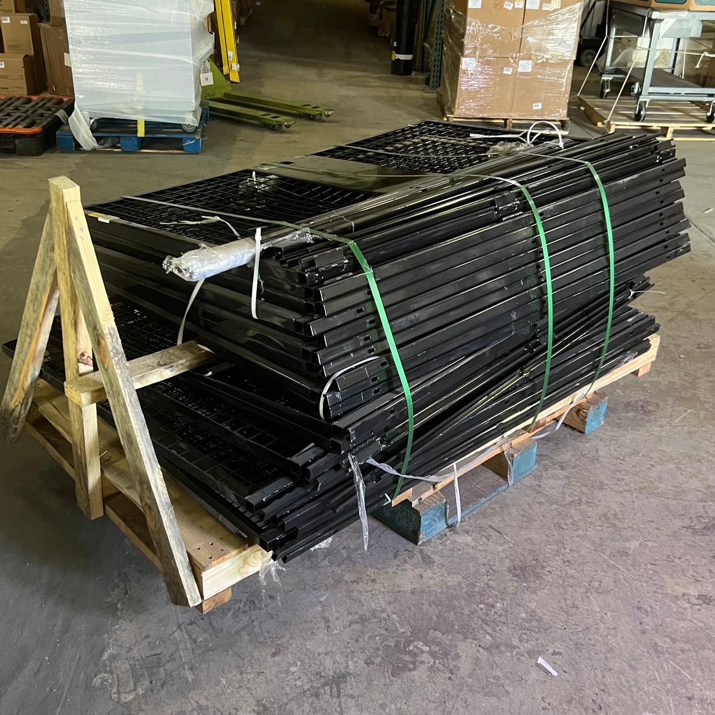 VELOX Machine Guard, Swing Door Sz 46"W x 66"H x 6'H High Posts