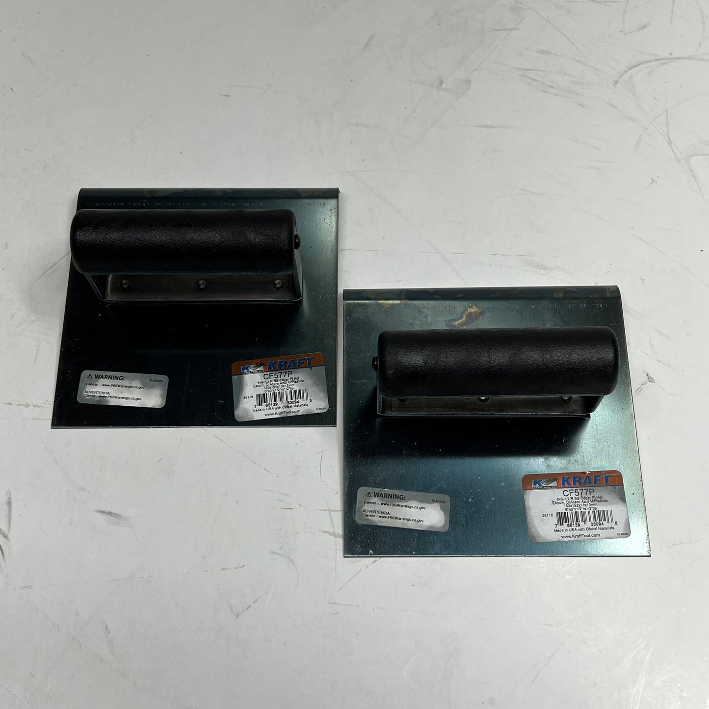 KRAFT TOOLS (2 PACK) Edger W/ Plastic Handle 6" x 6" 1/2"R Blue Steel CF577P