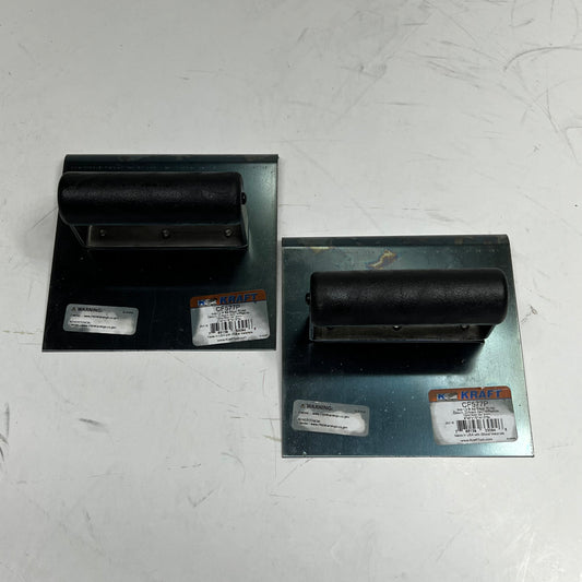 KRAFT TOOLS (2 PACK) Edger W/ Plastic Handle 6" x 6" 1/2"R Blue Steel CF577P