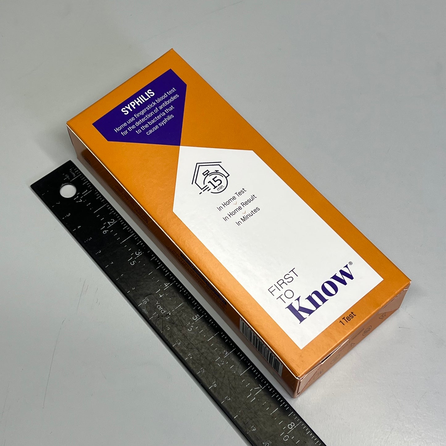 FIRST TO KNOW (1 TEST PER BOX) In Home Syphilis Test Kit 15 Min Results BB 10/25