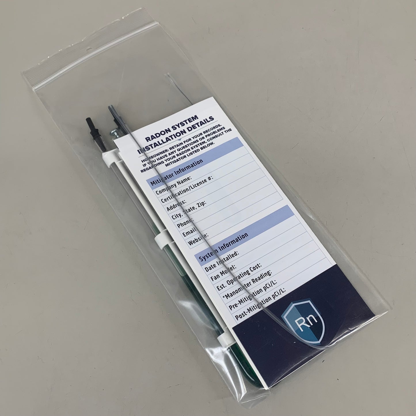 ZA@ FESTA RADON (3 PACK) U-Tube Radon System Manometer 5.5" Green