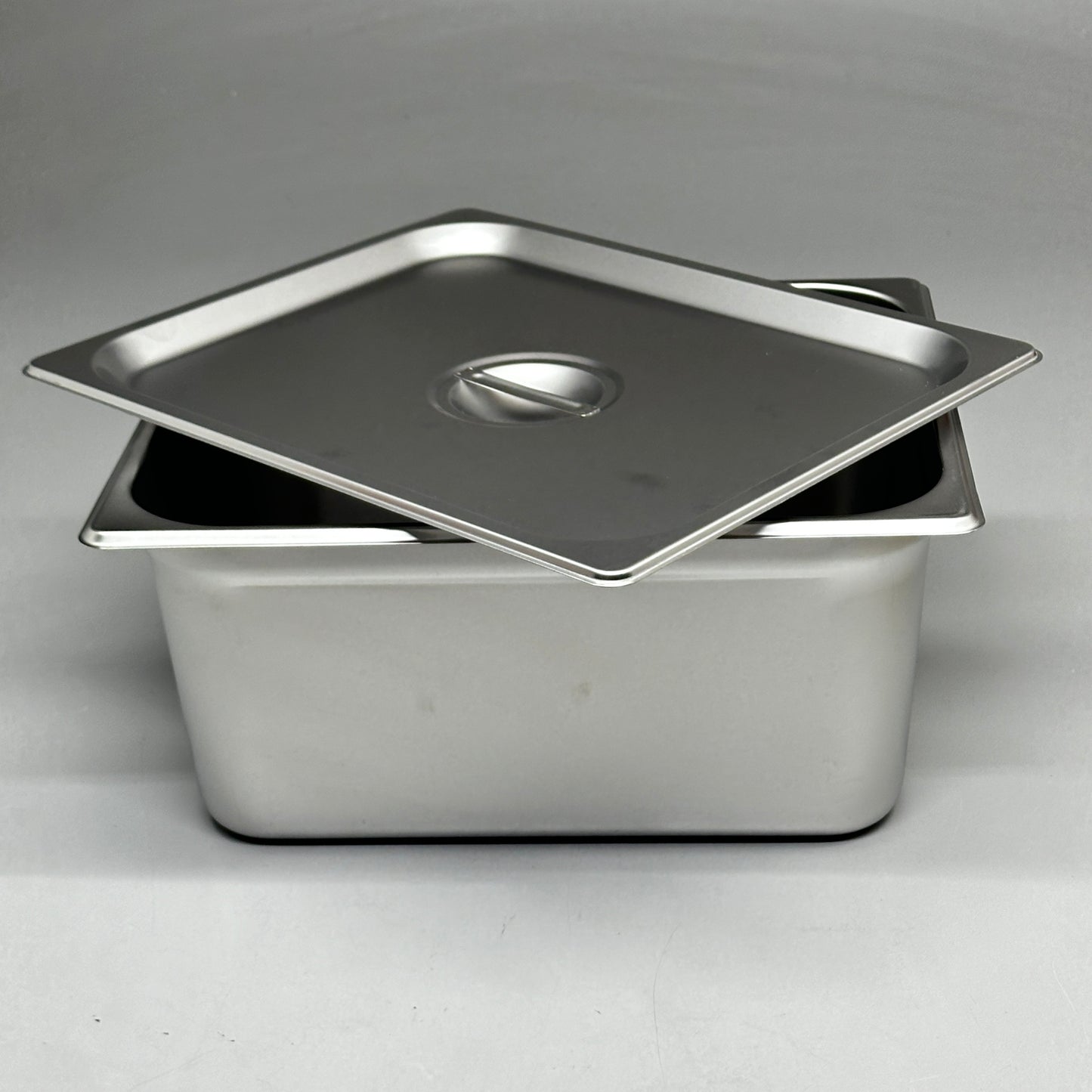 Tiger Chef 6-inch 1/2 Half-Size 22 Gauge Stainless Steel Anti-Jam Steam Table Pan w/Lid