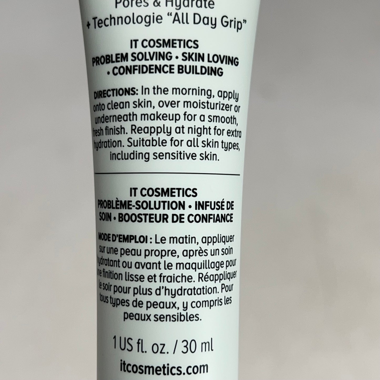 IT COSMETICS  Your Skin But Better All Day Makeup Gripping Primer Oil-free  1 oz