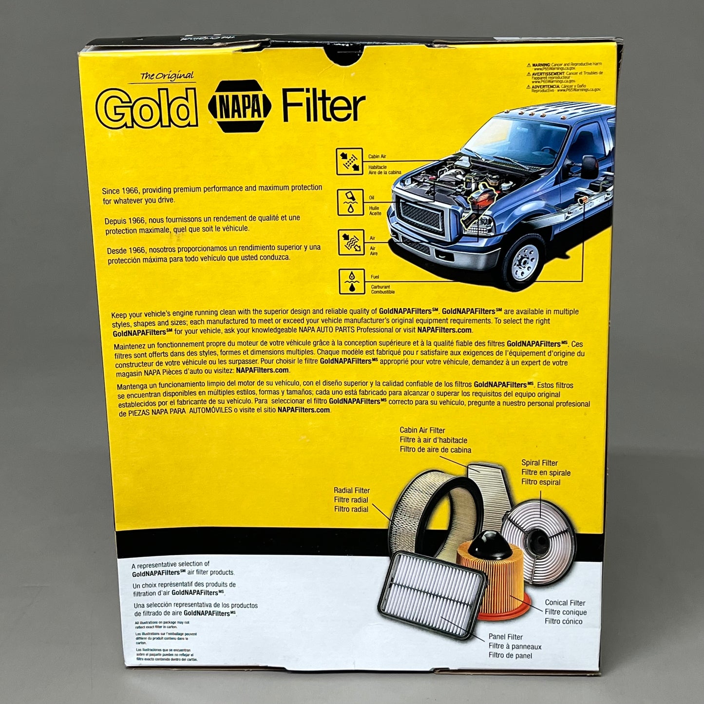 NAPA Original Gold Air Filter Enhanced Cellulose Media Material 1.8" Height 9737