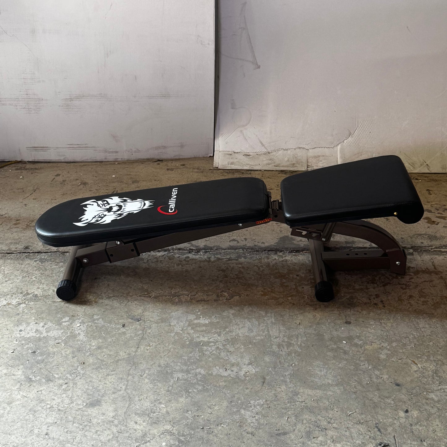 Collapsible Exercise Folding Adjustable Weight Bench  Black/Red Size 46.5"x13.8"18.8"