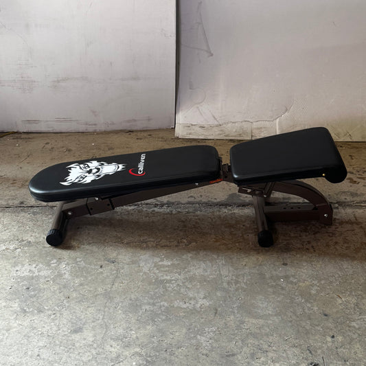 Collapsible Exercise Folding Adjustable Weight Bench  Black/Red Size 46.5"x13.8"18.8"