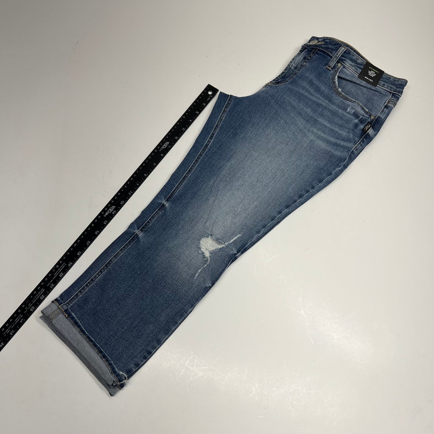 SILVER JEANS CO. Suki Mid Rise Capri Women's Sz 34/23.5 Indigo L43920ecf252