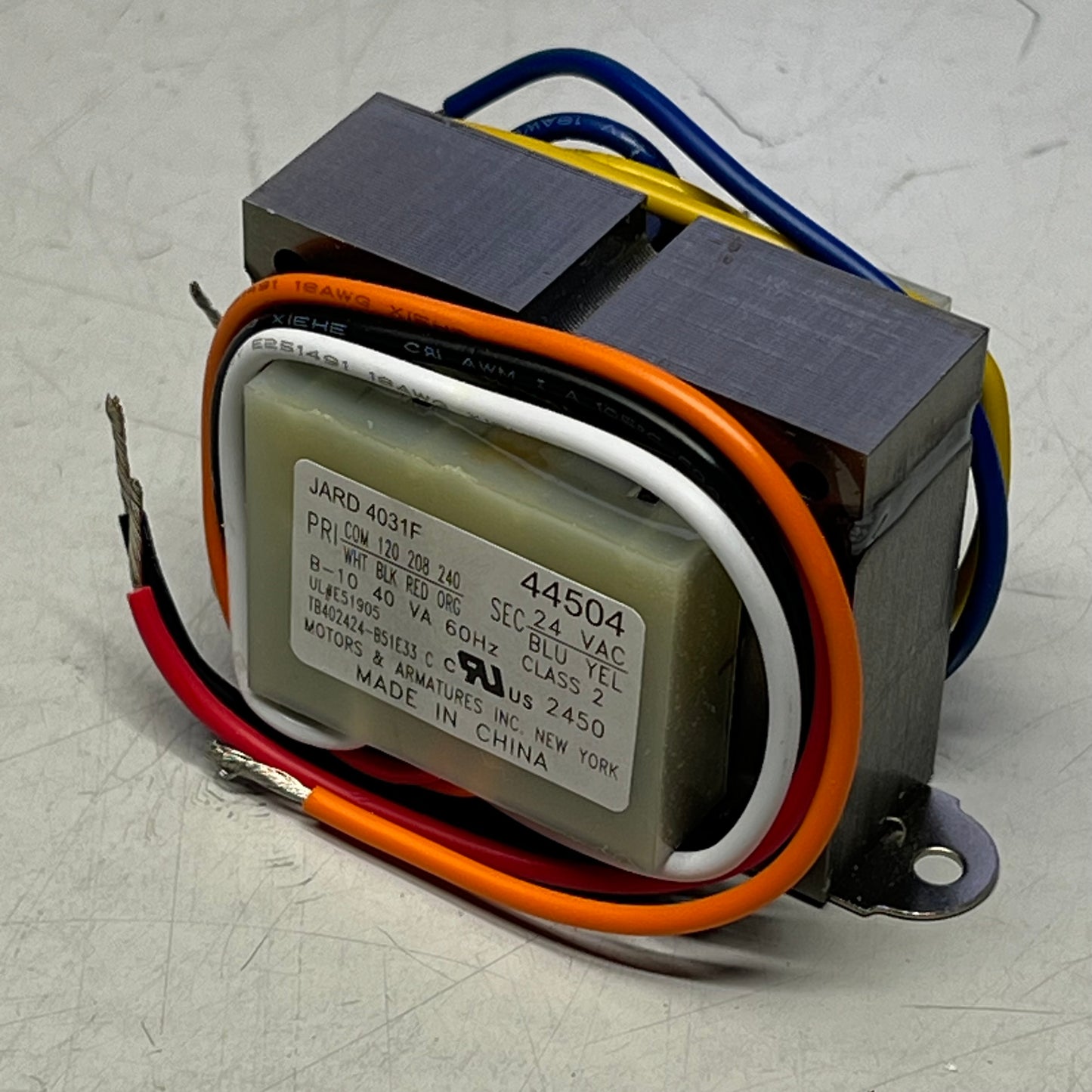 MARS Jard Foot Mount Control Transformer 120/208/240 24V 40VA 44504