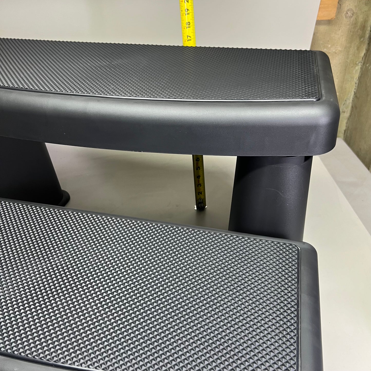 WATKINS 2 Tier Polymer Spa Step Non-Slip Surface 22.5"x30.5"x17" Black New