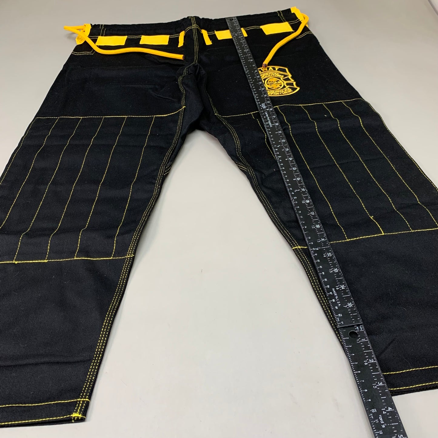 BTLGRNDS Martial Arts Jiu Jitsu Gi Uniform Adult Size Black/Yellow