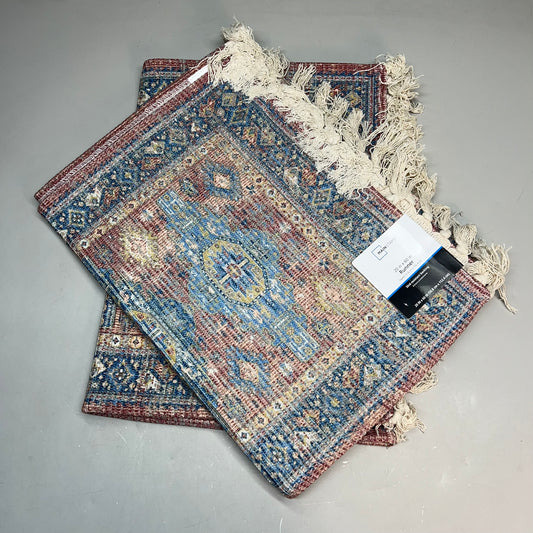 MAINSTAYS (2 PACK) Indoor Polyester Runner Rug 20"x60" Vintage Red MSS2100946517