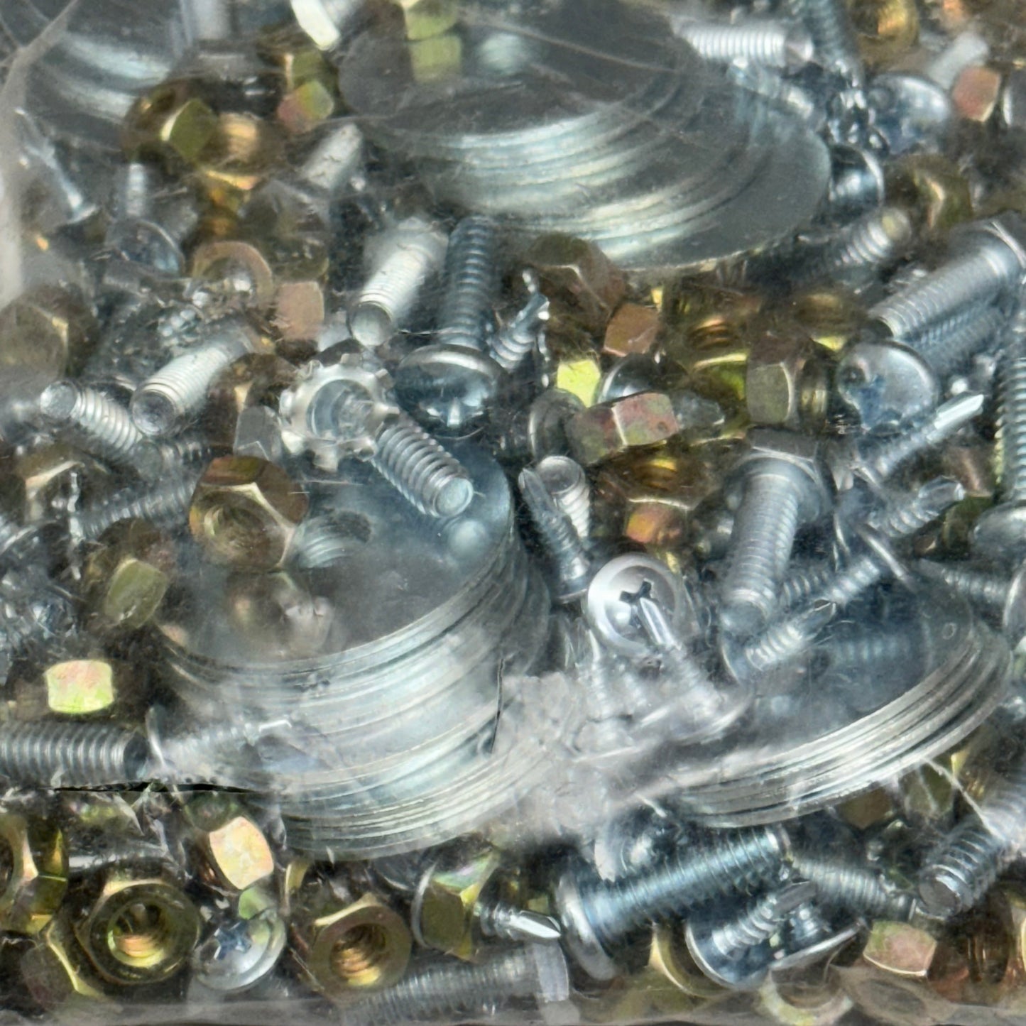 Nuts, Washers & Bolts, Gray Color 1 Pack Assorted