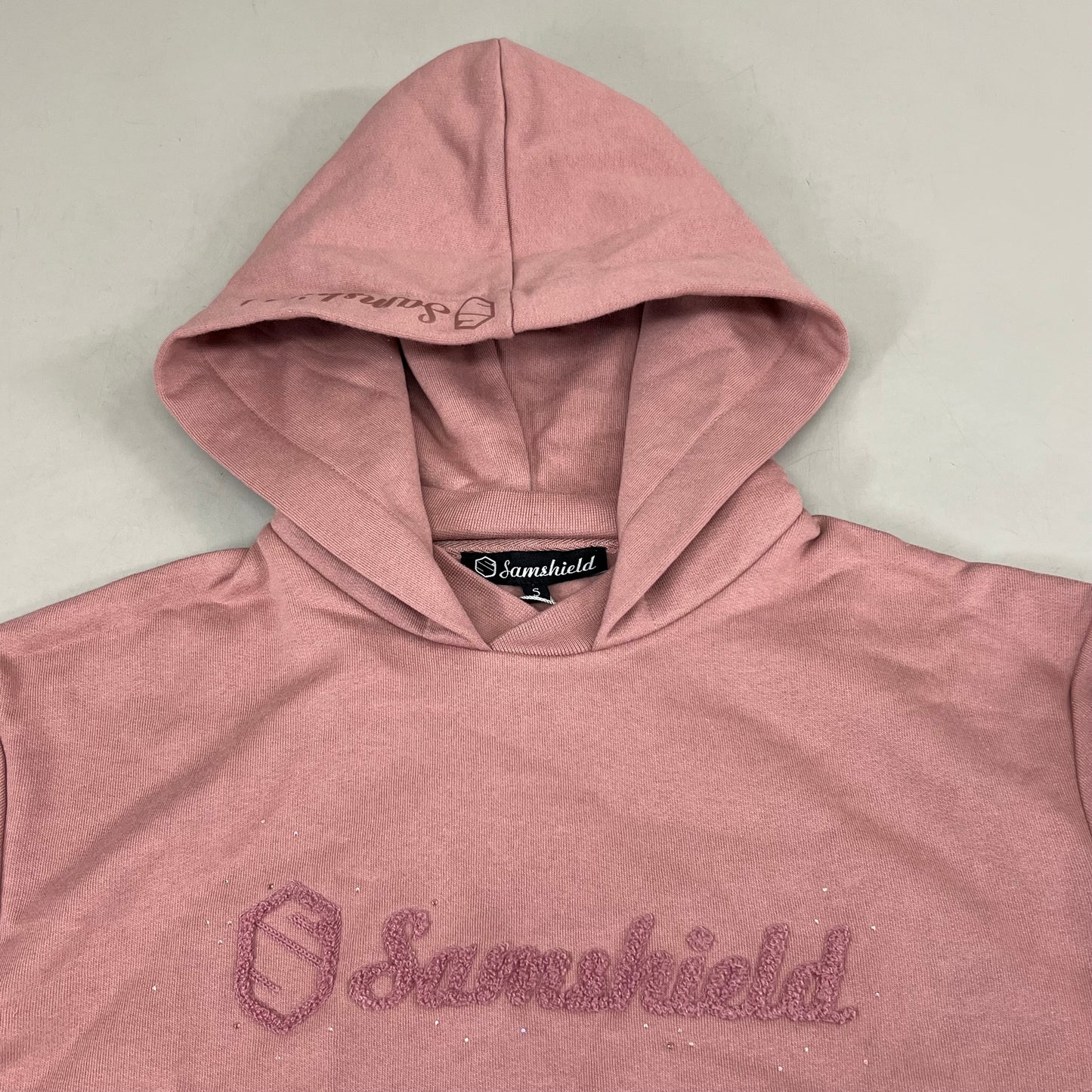 SAMSHIELD Camilla Equestrian Hooded Women's Sweatshirt Sz S Blush Pink