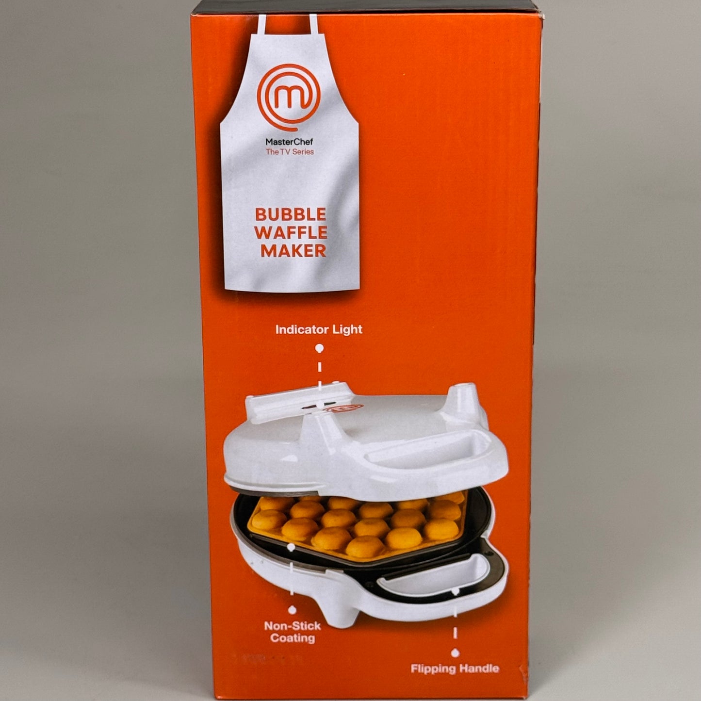 MASTER CHEF Bubble Waffle Maker Non-Stick Coating 12" x 9.5" White MTF-BWW-696