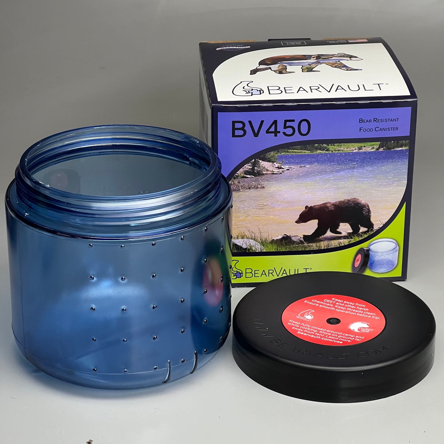 BEARVAULT BV450 Bear Resistant Food Canister Container 7.2L Bear Protection (New)