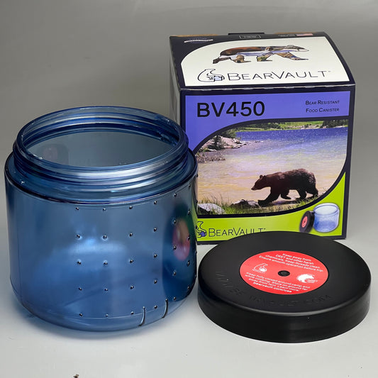 BEARVAULT BV450 Bear Resistant Food Canister Container 7.2L Bear Protection (New)