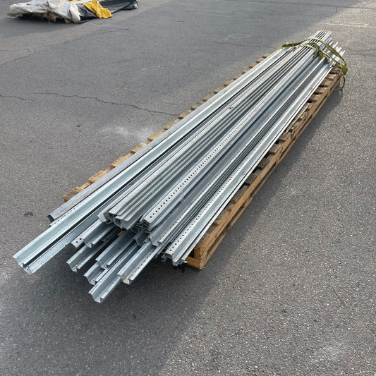 Z@ UNBRANDED U Channel Sign Posts 14 ft Galvanized Steel