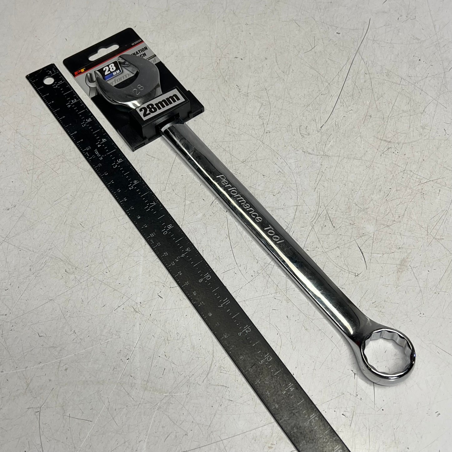 PERFORMANCE TOOLS Combination Wrench Corrosion Resistant 28mm Chrome W30028
