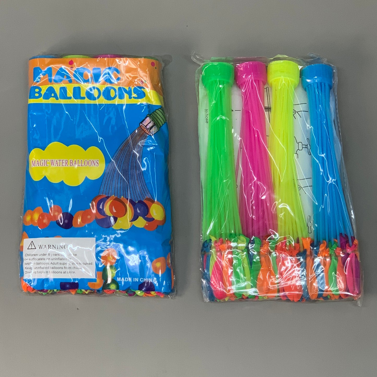 MAGIC BALLOONS 4 PACKS of 4! (592 Balloons) Instant Self-Tie, Self-Seal Balloons (New)