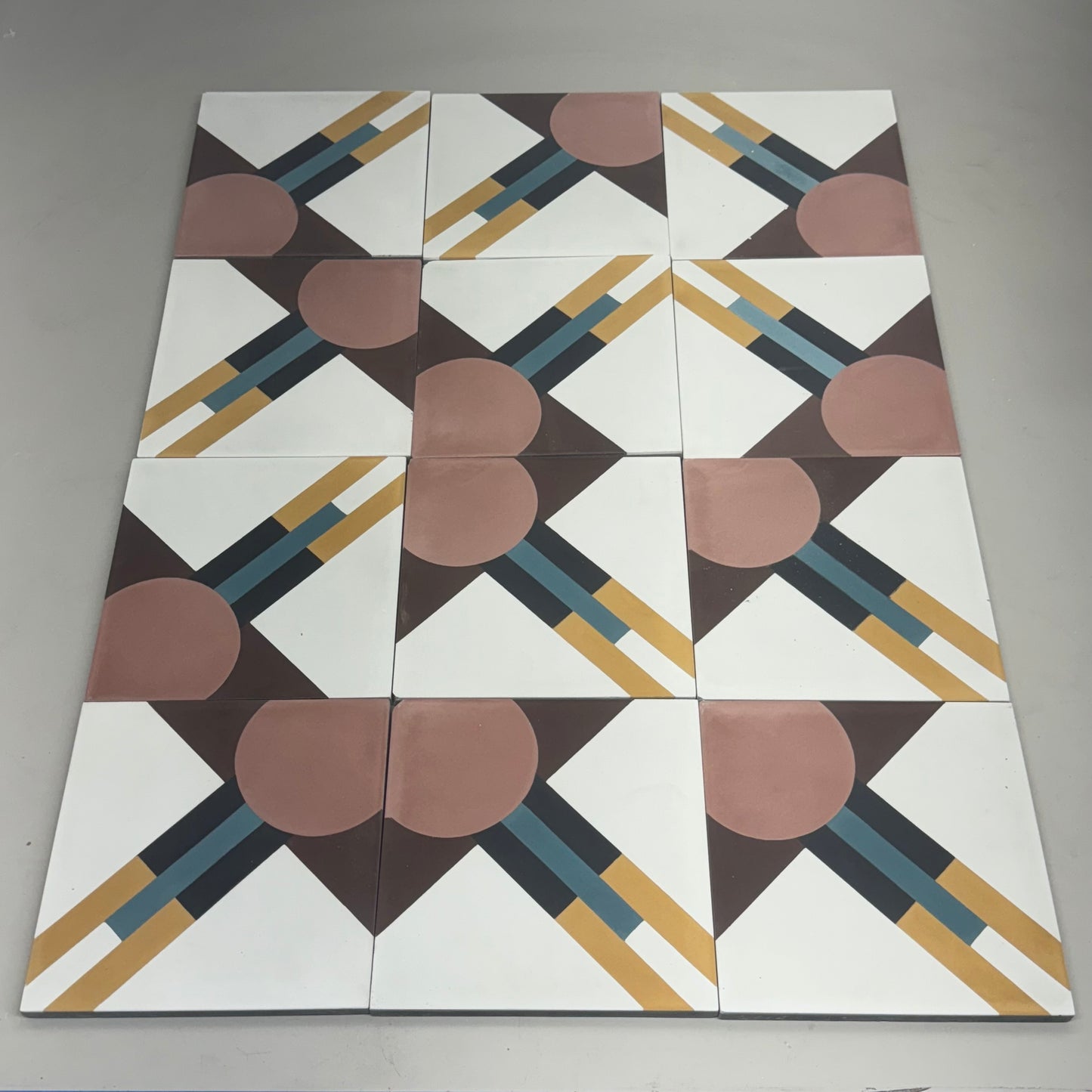 LILI Valentina Cement Tile (12 Pack) Sz 8”x8”x12” Various Colors